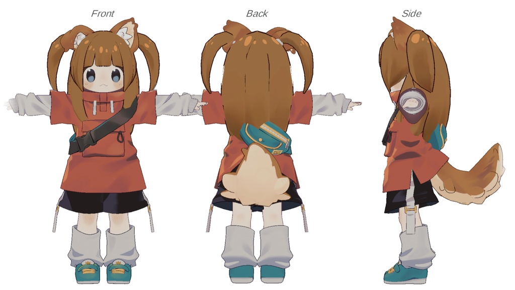 シンプルな汎用ツイン💫【MA対応】【VRchat】【まめひなた対応】