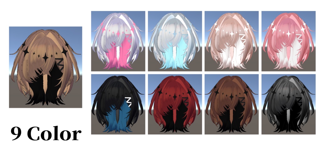 発売セール‼『50%OFF』✡️Stella Space ✡️【3Dヘアモデル】【VRchat】