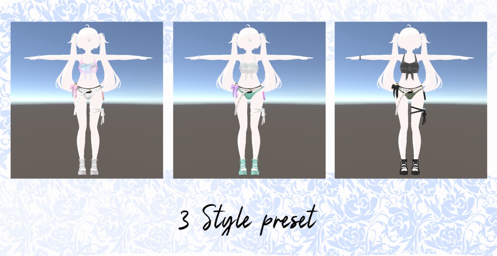 「発売セール✨」○o。.Summer Pastel.。o○【VRCHAT】『3Dアバター衣装』
