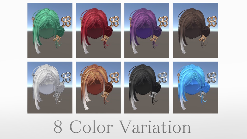 🔮おとぎ話ヘア🔮FairyTale Hair🔑【3Dヘアモデル】【VRchat】