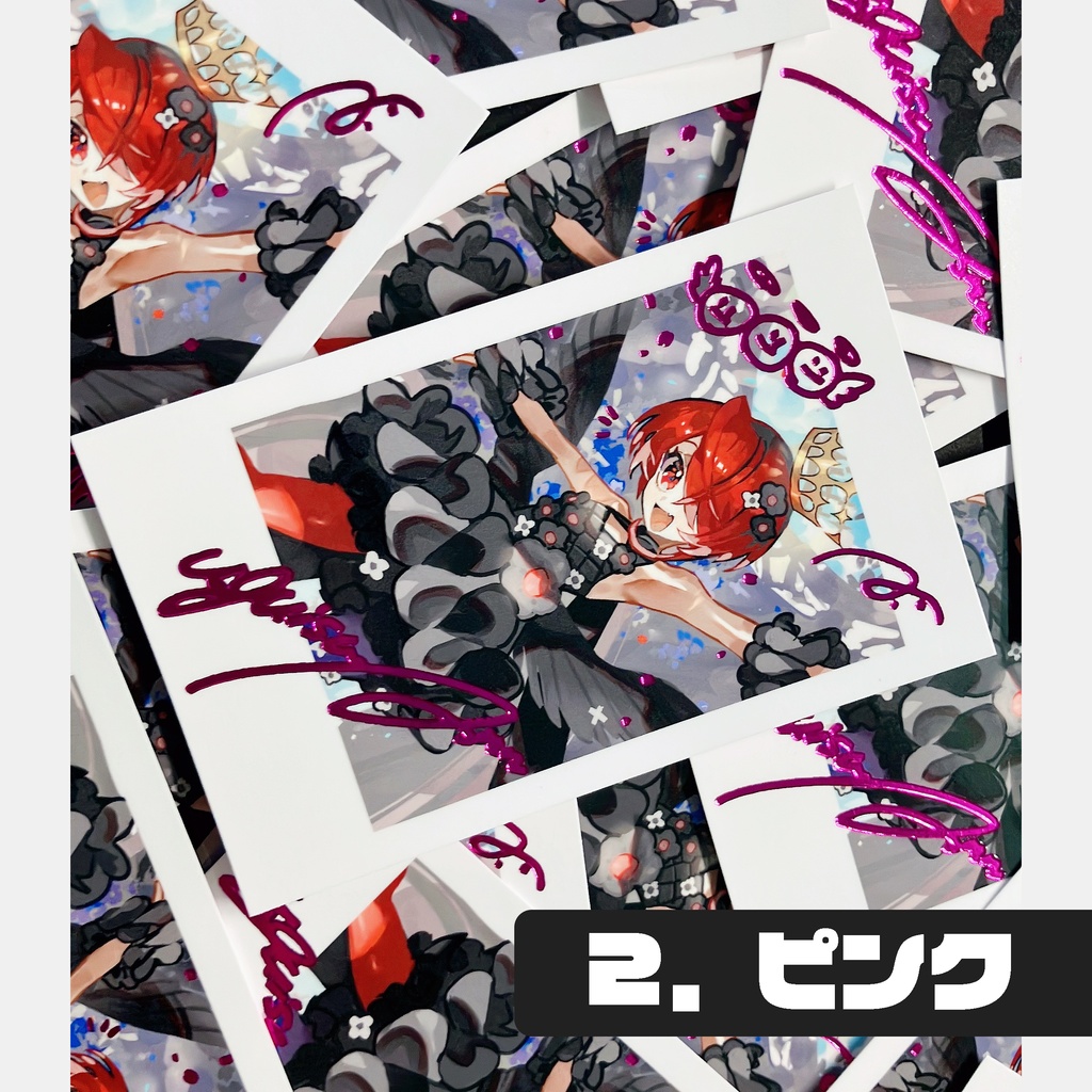 チェキ風箔押しカード