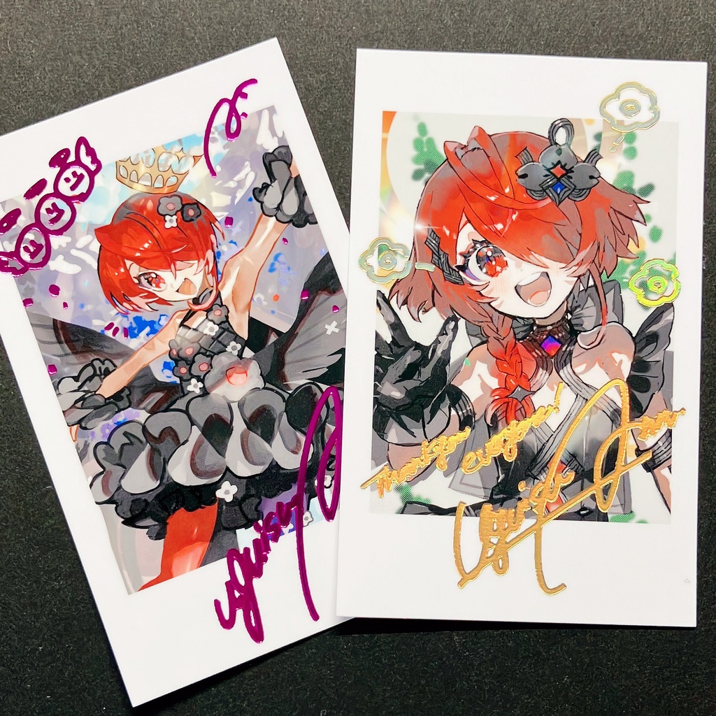 チェキ風箔押しカード