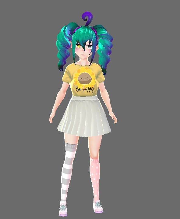 Vroid Mini T-Shirt Sunflower shirt (free)
