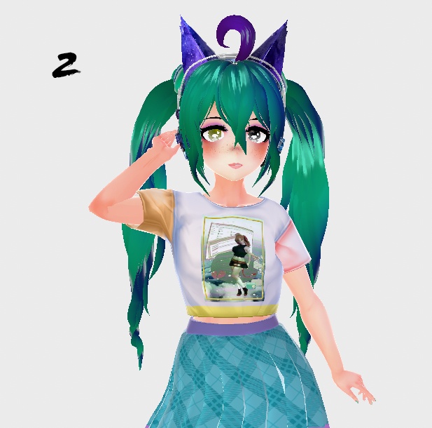 VROID Astetic Anime girl shirt (Free) - shrike_exe - BOOTH