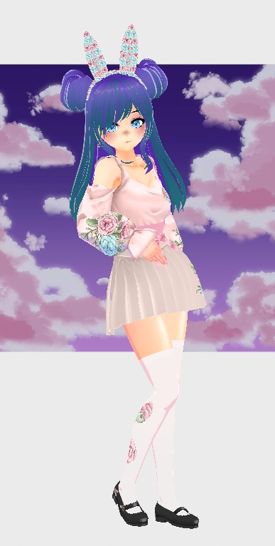 (Free)Flower girl Vroid (VRM file)