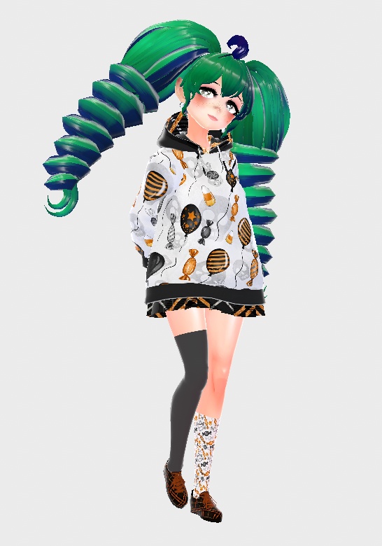 (Free) Halloween Candy Outfit (Vroid)