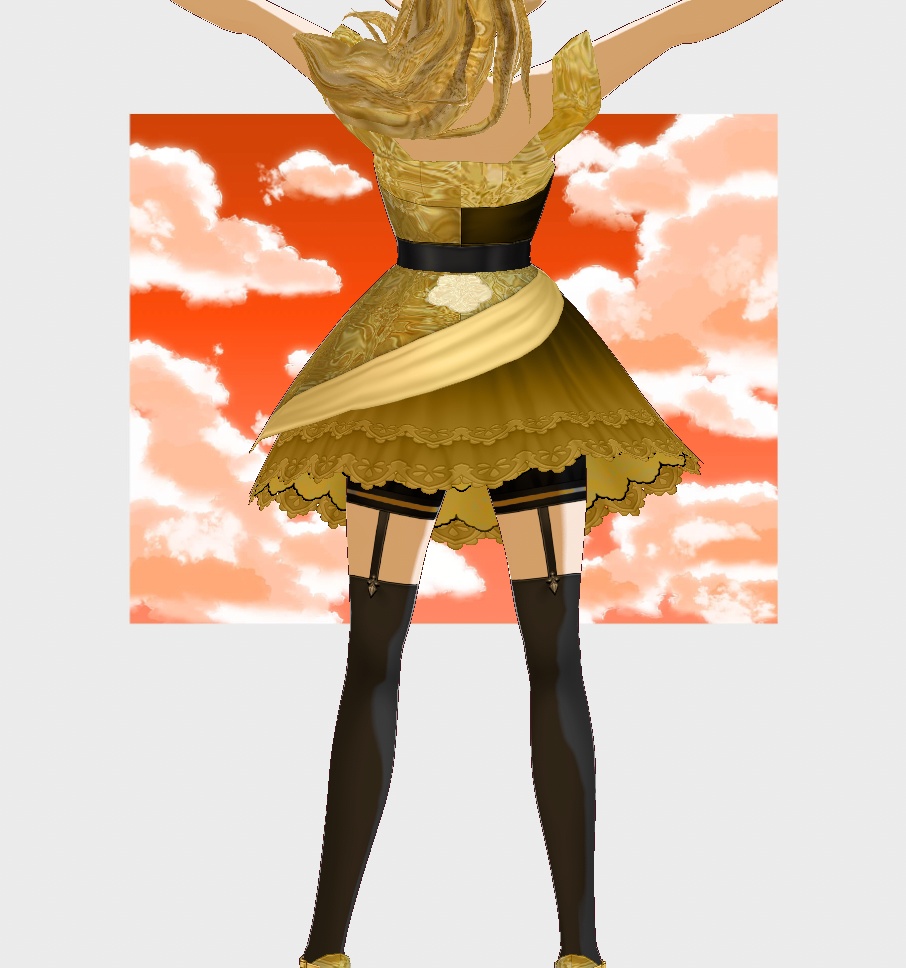 (Free) New Years Dress (Vroid Stable Version)