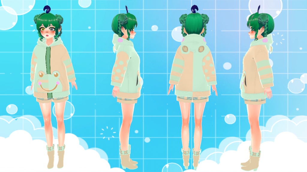 (Free) Frog Outfit (Vroid Stable Version)