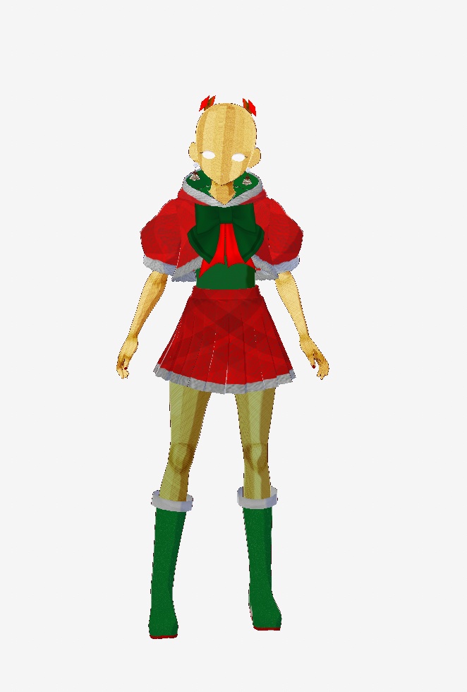 Fuzzy Red Christmas Outfit