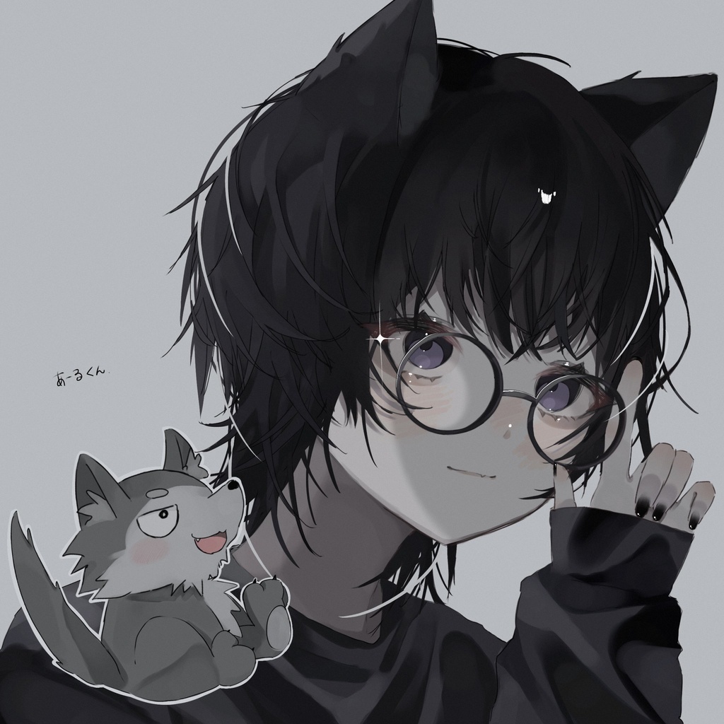 缶バッチミニ-あーるくん&おおかみ