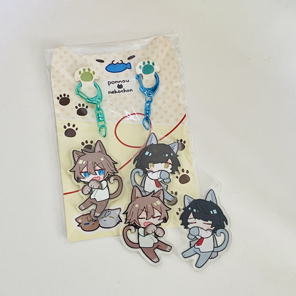 【在庫整理版】ぽんのうねこちゃんアクキー