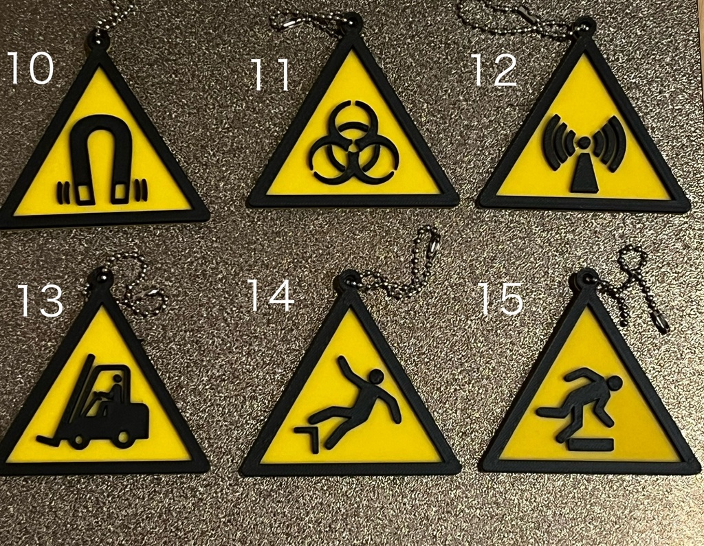 ISO警告マーク⚠️他 キーホルダー