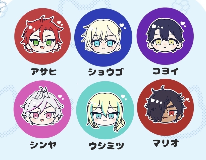 ダンプリ おかお缶バッジ