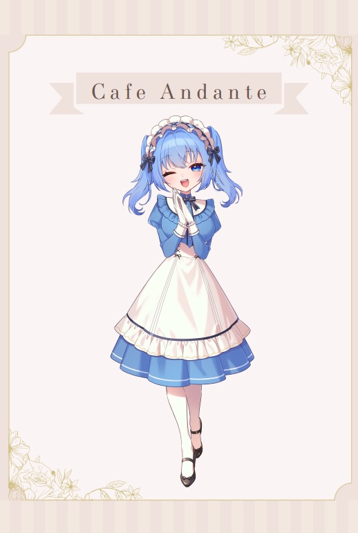 メイドVtuberコラボカフェ『Andante』ポストカード リンネ・ハンドレッド Ver.
