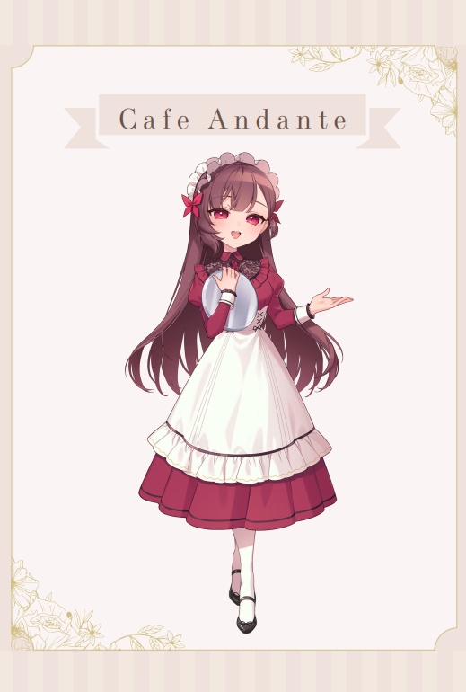 メイドVtuberコラボカフェ『Andante』ポストカード 珈茶ユヅカ Ver.