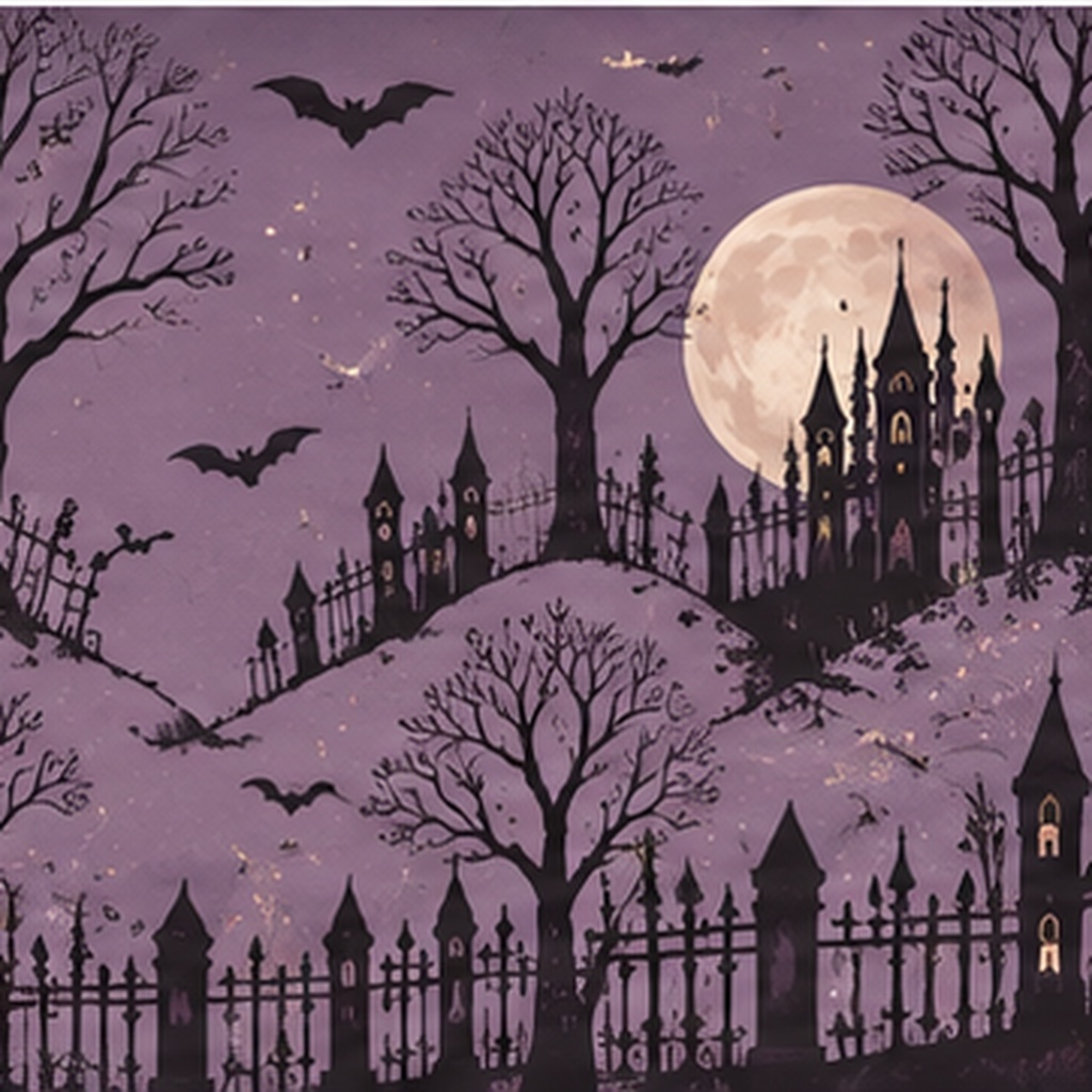 【10枚セット】大人かわいいハロウィン デジタルペーパー|かぼちゃ・黒猫・おばけ・ゴシック・レース|背景素材 PNG 2000×2000px