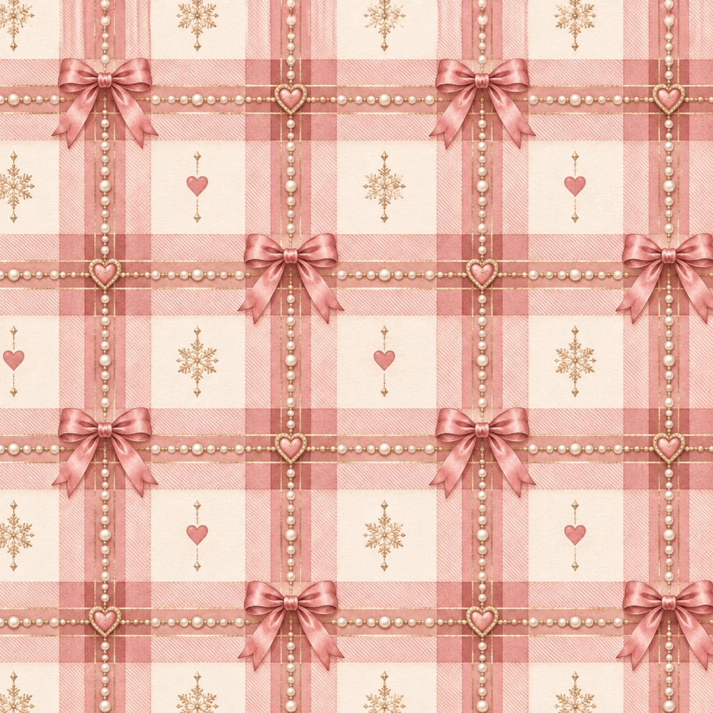 クリスマス デジタルペーパー10枚セット|くすみ北欧&ピンクコケット