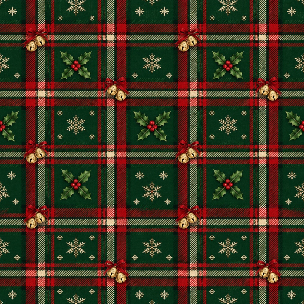 クリスマス タータンチェック|デジタルペーパー10枚セット|赤・緑・ゴールド・チェック柄・冬の背景素材 PNG