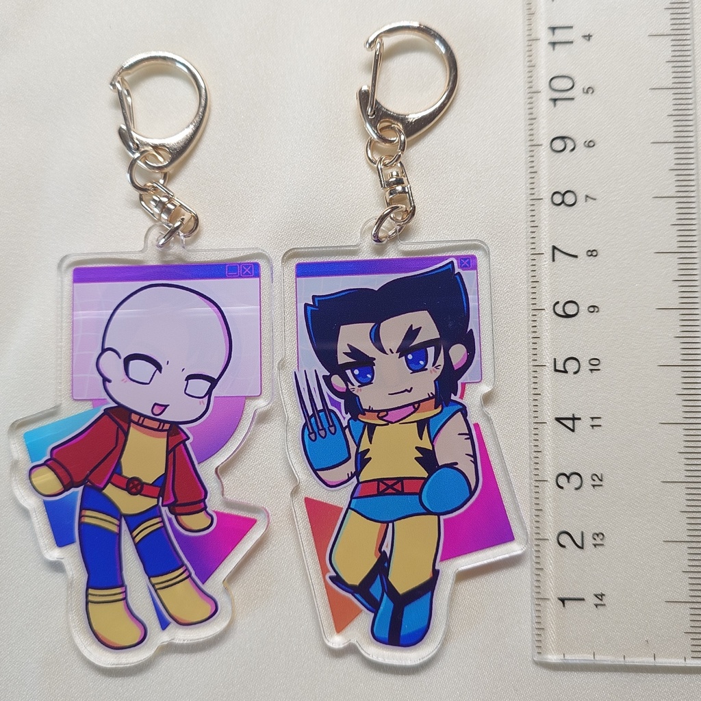 モーフとウルヴァリン アクキーセット morph and wolverine acrylic keychain