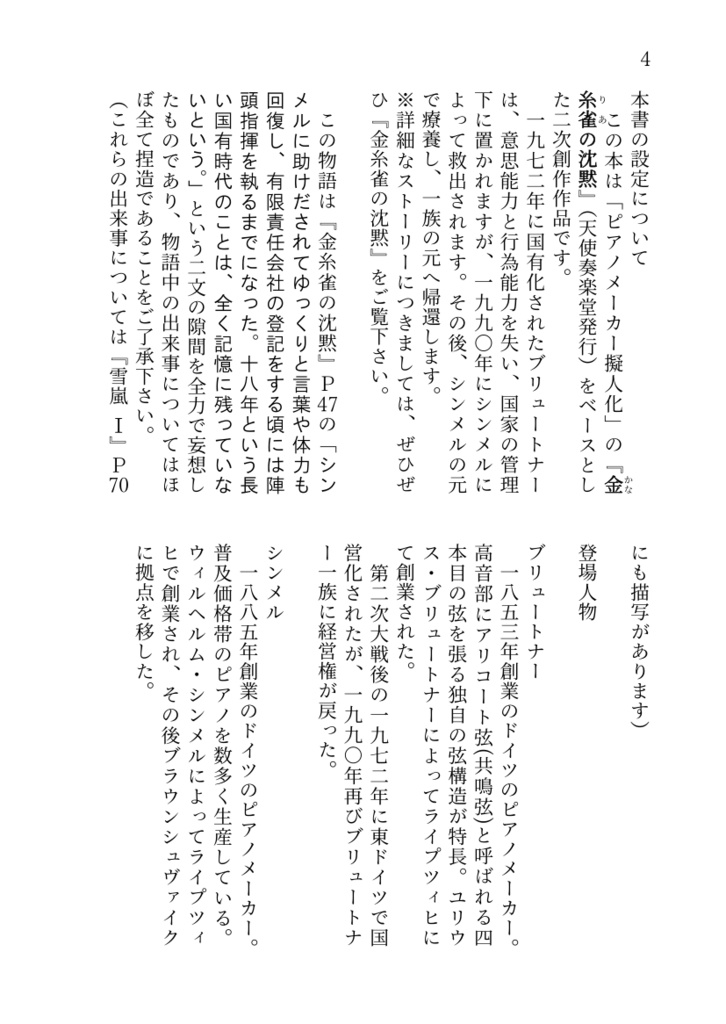 ピアノメーカー二次「薄明け」(オマケ小冊子付き)【匿名配送】