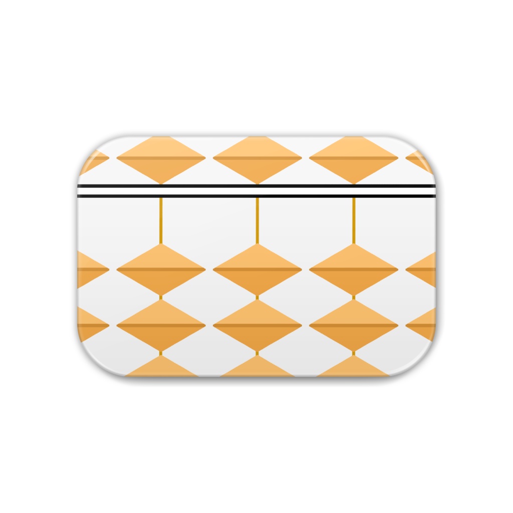 そろばん柄缶バッジ