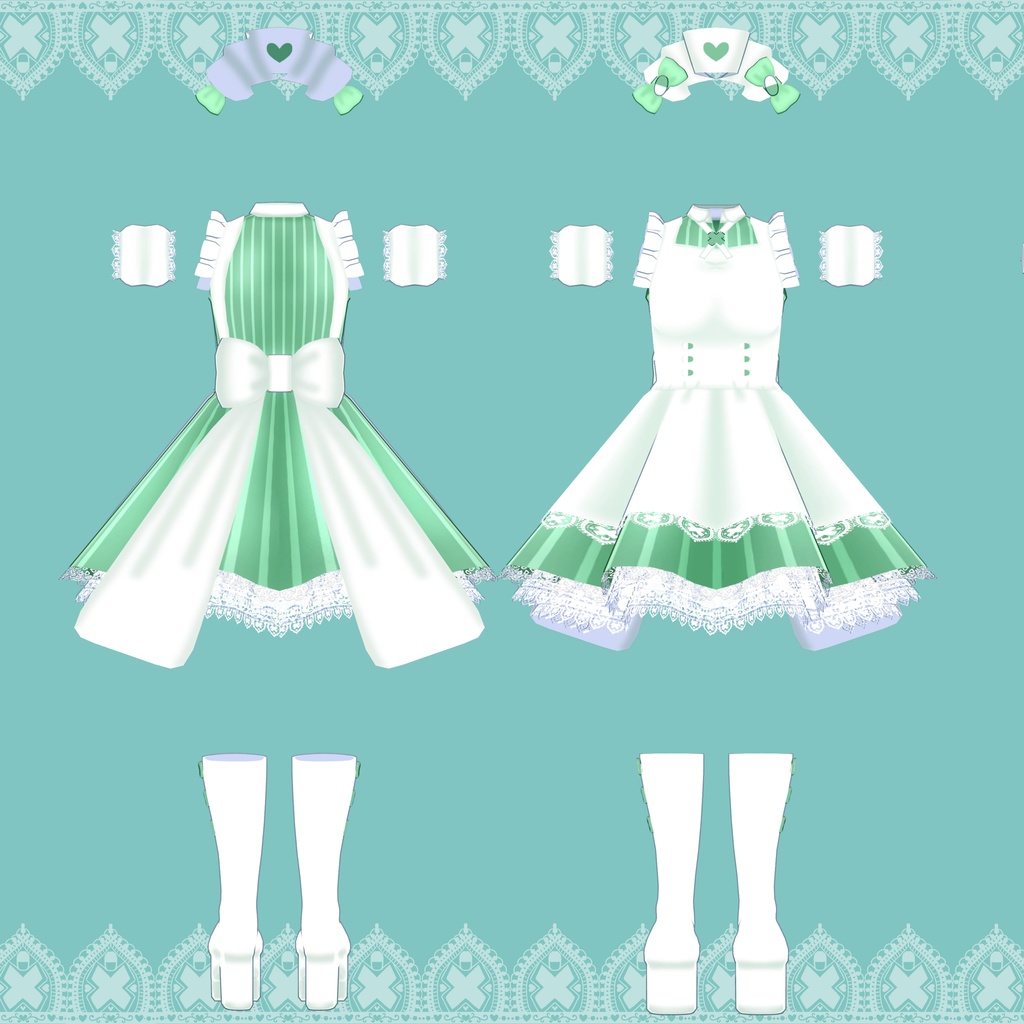 【シャオマオ3共通素体】ナースメイド服(PB対応/おまけ付き)