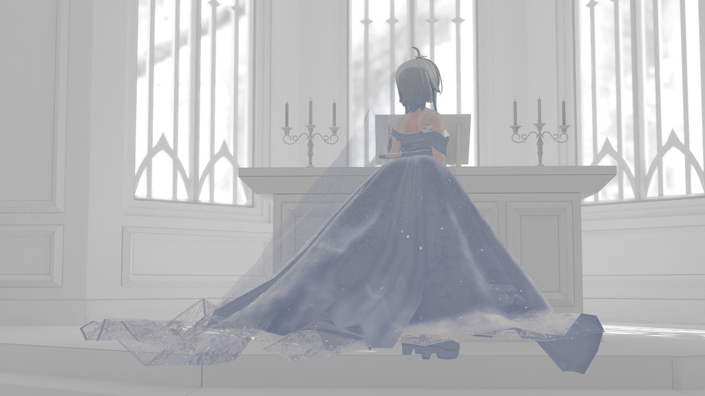 【シャオマオ3共通素体】ジューンブライドドレス(MA対応)