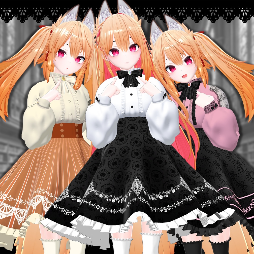 【OrangeBody用】夜想ドールドレス