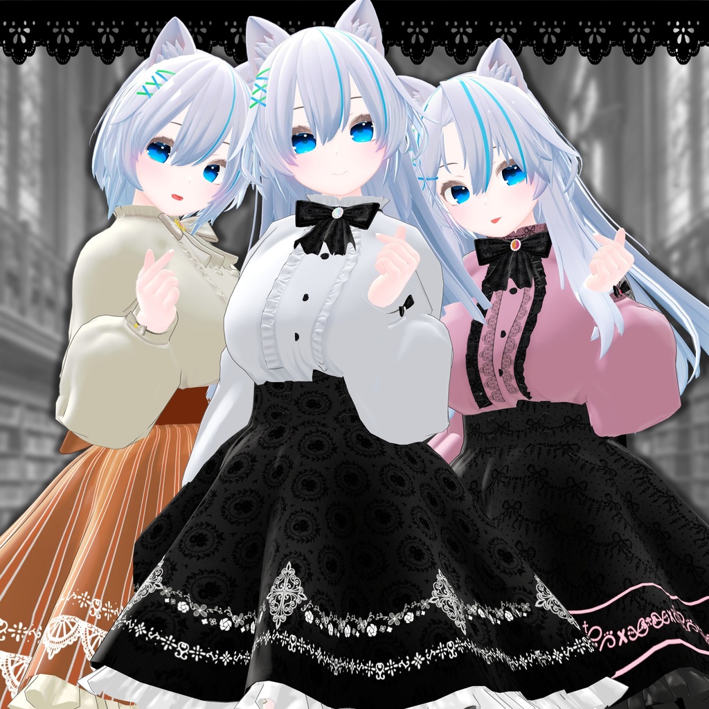 【アイルロース3用】夜想ドールドレス