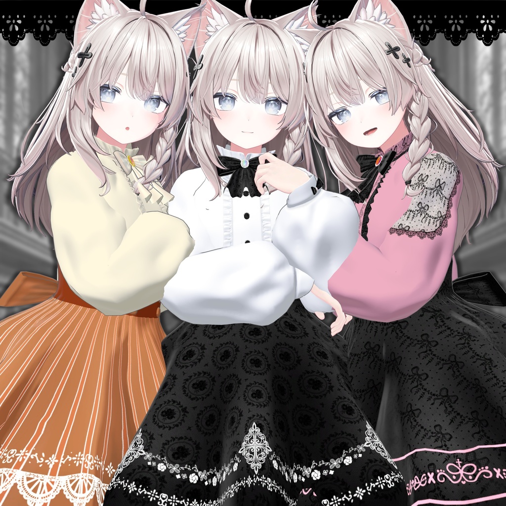 【しなの3用】夜想ドールドレス