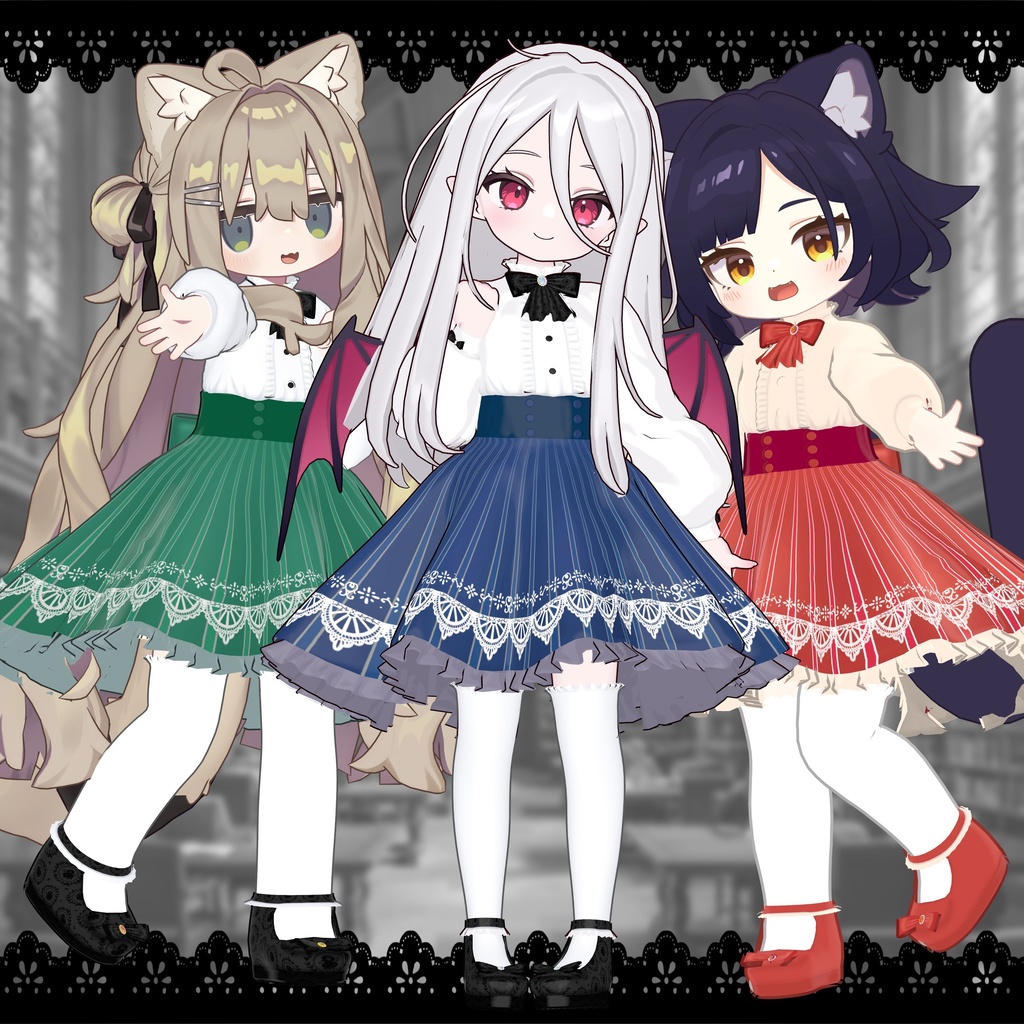 【3アバター対応】夜想ドールドレス