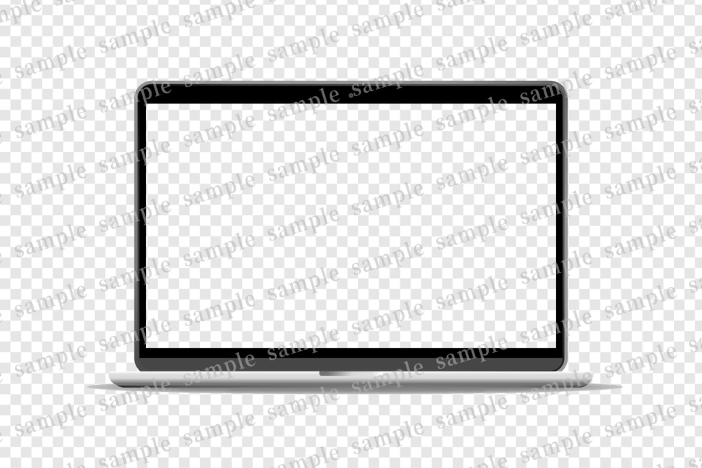 【モックアップ用】シンプルなノートパソコン風の素材
