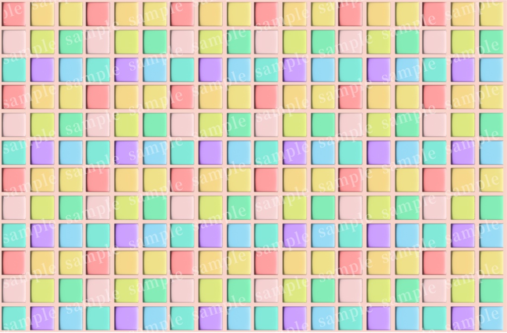 カラフルポップなタイルの背景素材|動画背景・ゲーム背景