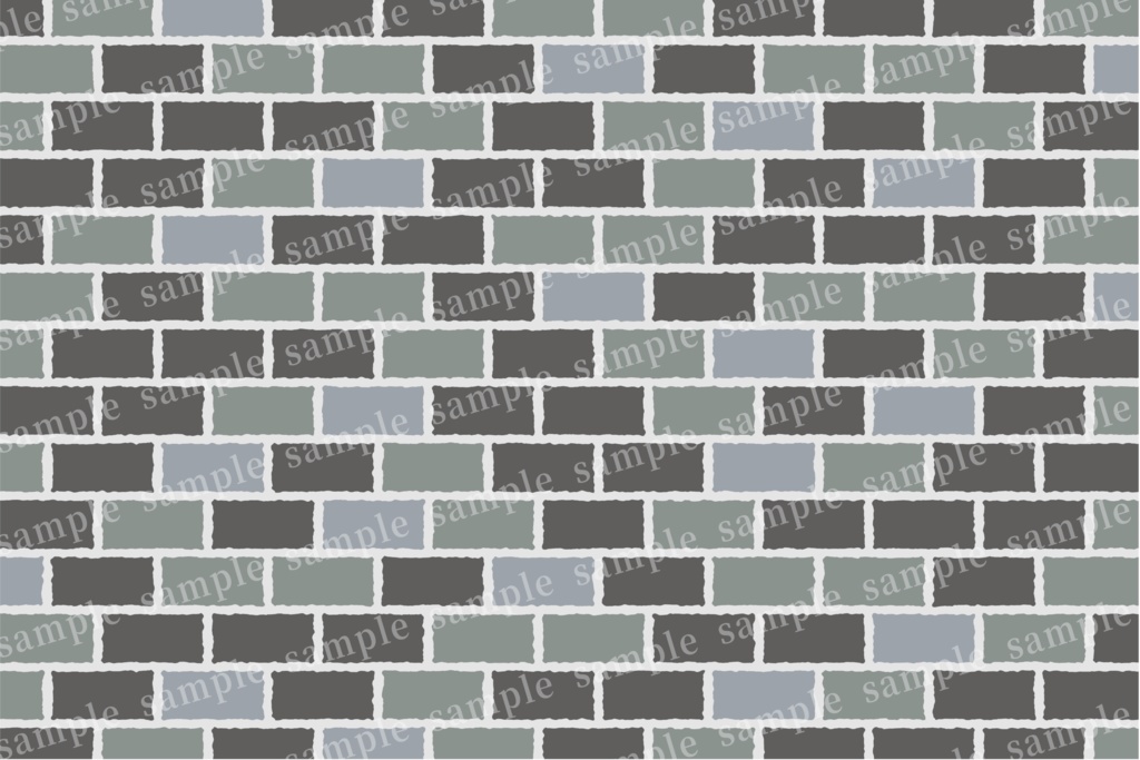 グレー系のレンガの背景素材