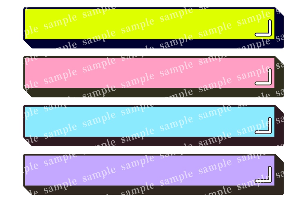 ネオポップなテロップベースセット(PNG・AI)