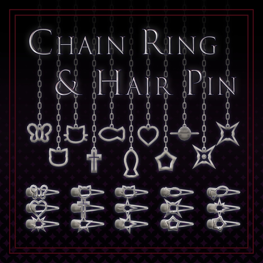 【無料】 Chain Ring & Hair Pin チェーンリング & ヘアピン