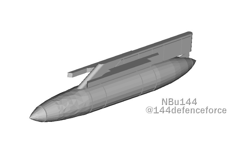 【1/144 F-15向け】増槽(ミサイルランチャー付き) 2個セット