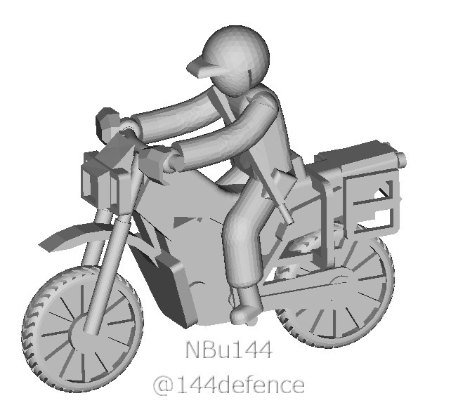 【1/144 陸上自衛隊】偵察バイク(兵士付き) 2台セット