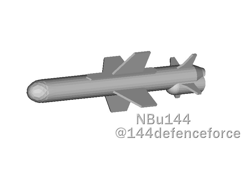 【1/144 ロシア機向け】空対艦ミサイルKh-35 2発セット