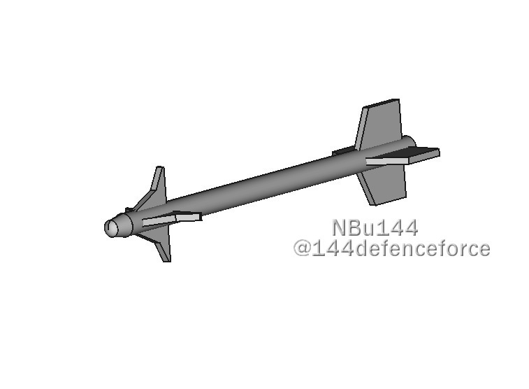 【1/144 アメリカ空軍】空対空ミサイル AIM-9L サイドワインダーL 4発セット