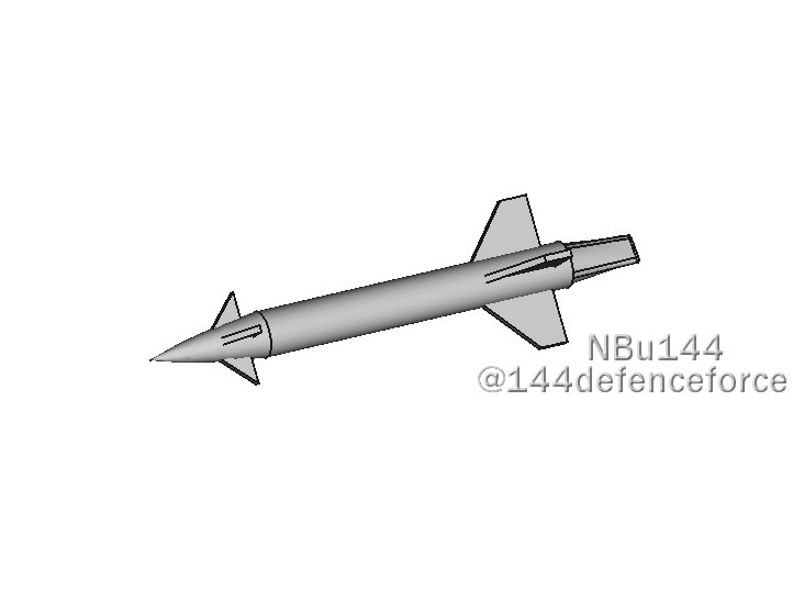 【1/144 F-8クルセイダー向け】空対地ミサイルAGM-12ブルパップ(パイロン付き) 2発セット 匿名配送