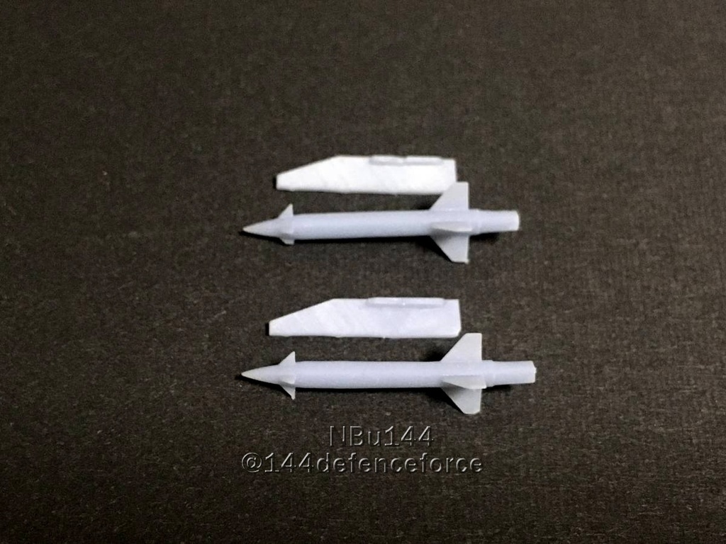 【1/144 F-8クルセイダー向け】空対地ミサイルAGM-12ブルパップ(パイロン付き) 2発セット 匿名配送
