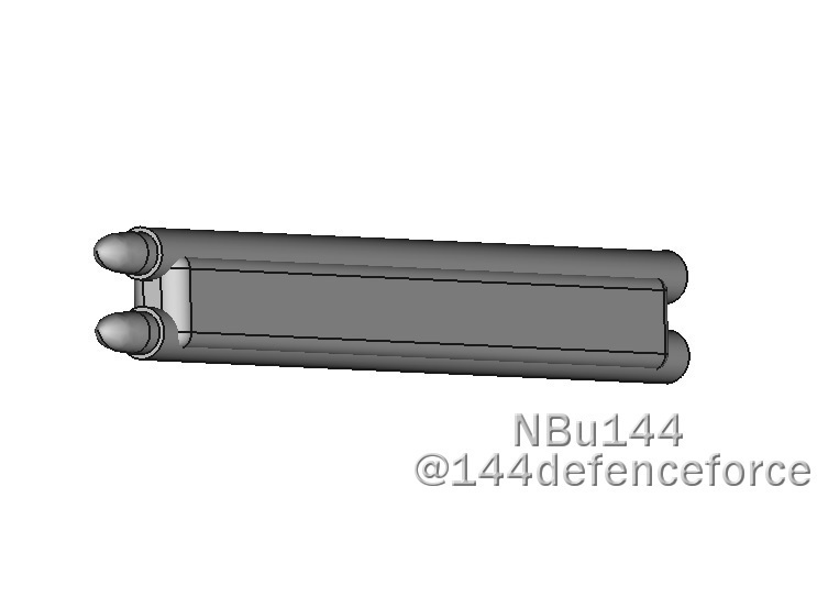 【1/144 F-8クルセイダー向け】ズーニーロケット弾二連ランチャー(二連装パイロン付き) 2セット