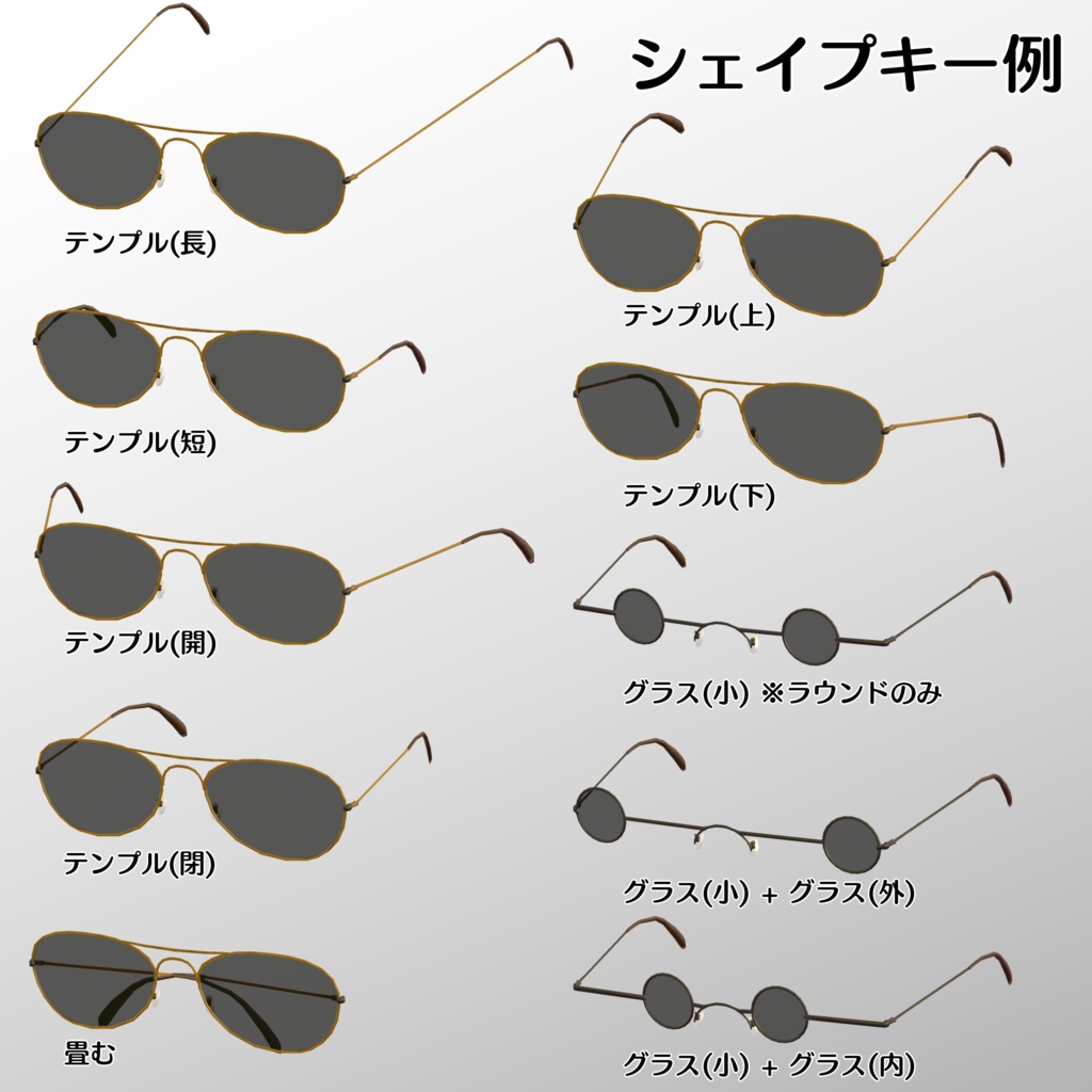 普通のサングラス2種