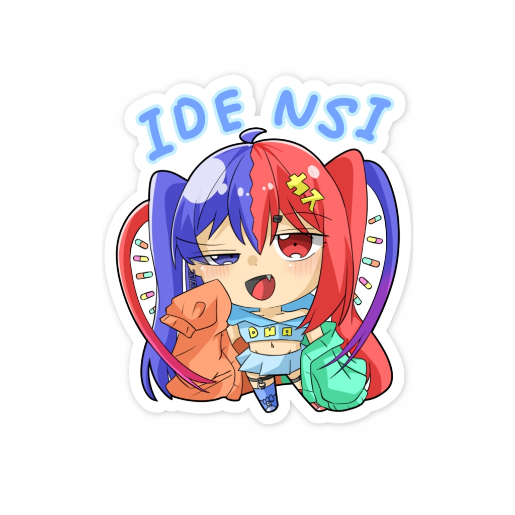 DNAちゃんスマホステッカー