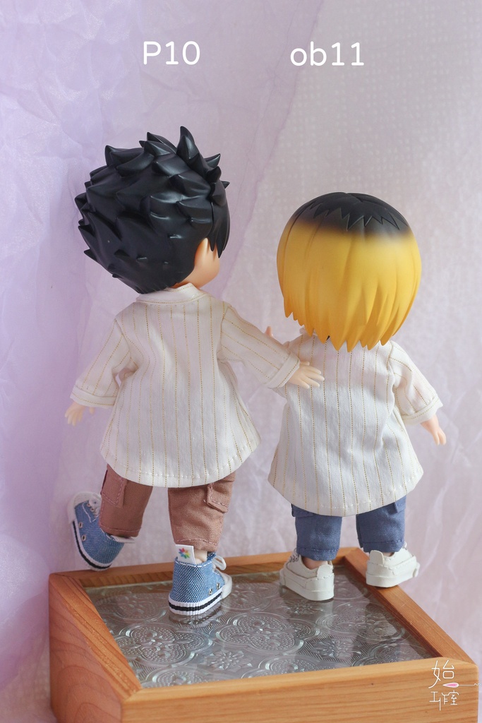 【金色ストライプのシャツ/オビツ11服/ピコドー10】