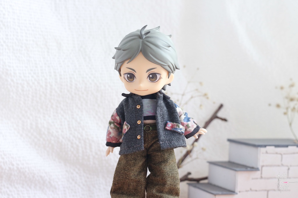 【花柄切り替えジャケット-2 colors/オビツ11,ピコドー9,ピコドー10】