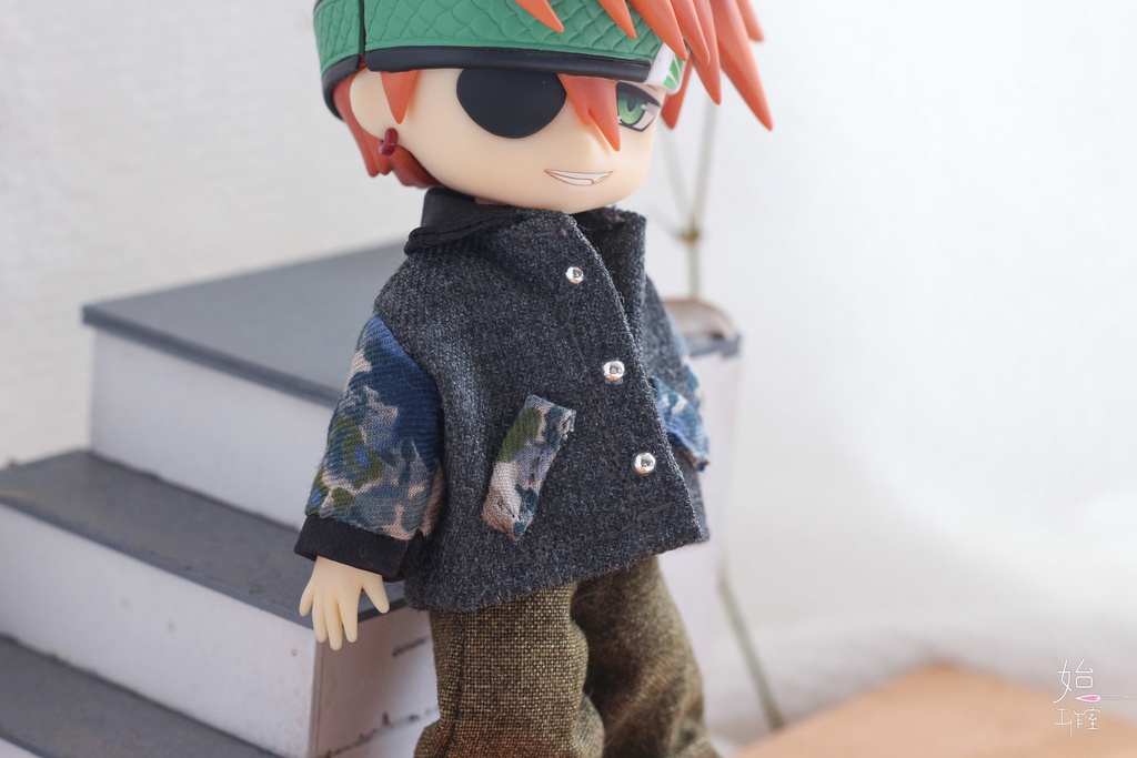 【花柄切り替えジャケット-2 colors/オビツ11,ピコドー9,ピコドー10】