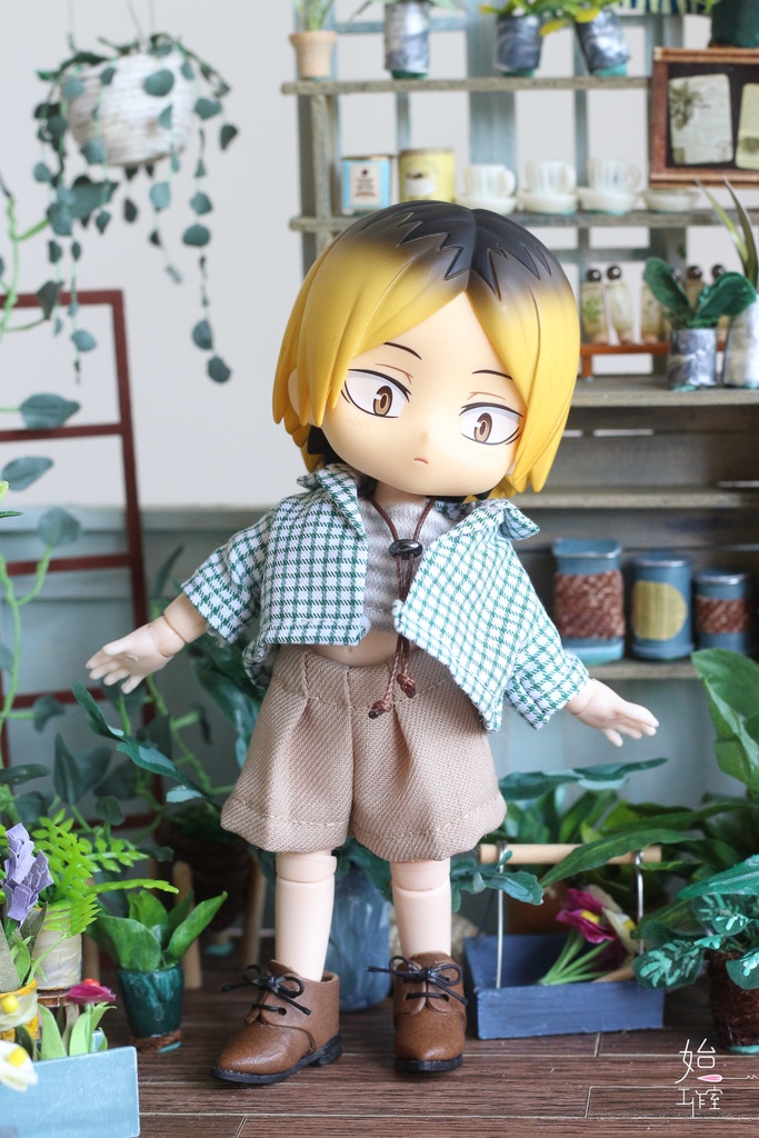 【チェック開襟ショートシャツ-2 colors/オビツ11,ピコドー10】