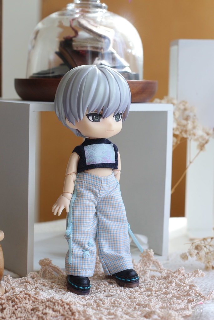 【チェック柄ワイドパンツ(2 colors)/オビツ11,ピコドー9/ピコドー10/ワンダーフロッグWonder Frog】